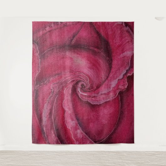 Rode roos close-up wandkleed (Voorkant)