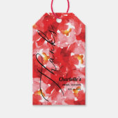 Rode Roos Collage Bedankje Favor Geschenklabel Cadeaulabel (Voorkant)