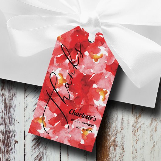 Rode Roos Collage Dank Je Favoriete Cadeaubordje Cadeaulabel