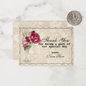  Rode Roos Dank u Notitiekaartje (Voorkant / Achterkant in situ)