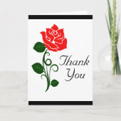 Rode Roos Dankkaart Bedankkaart (Voorkant)