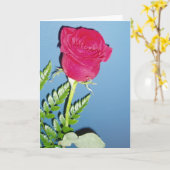 “Rode Roos” Dankkaart Kaart (Gele Bloem)