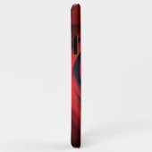 Rode roos dichtbij met monogram Case-Mate iPhone case (Achterkant/rechts)