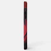 Rode roos dichtbij met monogram Case-Mate iPhone case (Achterkant/links)