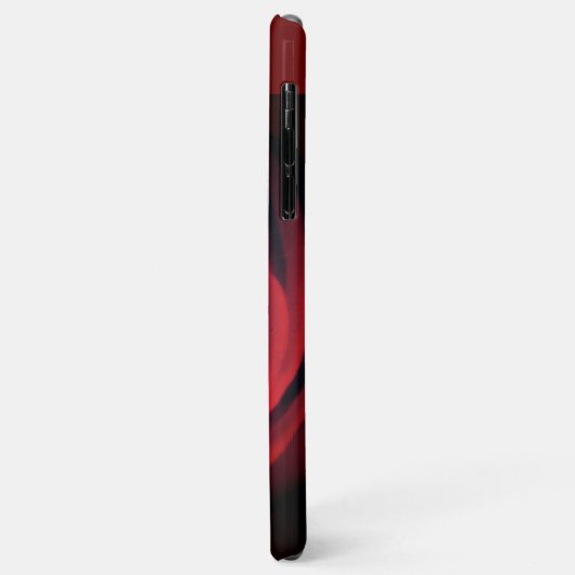 Rode roos dichtbij met monogram Case-Mate iPhone case (Achterkant/links)