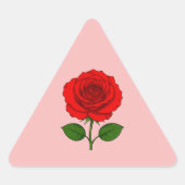 Rode Roos Driehoek Stickers (Voorkant)