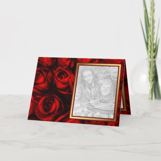 Rode Roos Elegantie - Sjabloon (Voorkant)