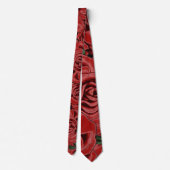 Rode Roos Elegantie Stropdas (Achterkant)