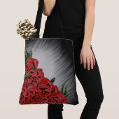 Rode Roos Elegantie Tote Bag (Dichtbij)