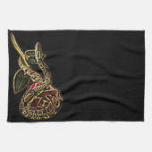 Rode Roos en Bal Python Snake Theedoek (Horizontaal)