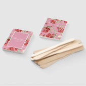 Rode roos en een zwarte, klassieke ventilator voor handwaaier (Niet-gemonteerd)