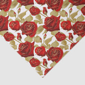 Rode roos en goud tissuepapier (Detail)
