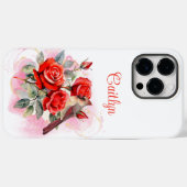 Rode Roos en Kardinaal Case-Mate iPhone Case (Achterkant (horizontaal))