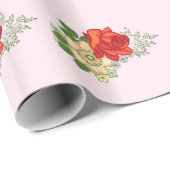 Rode Roos en Madeliefjes Cadeaupapier (Rol Hoek)