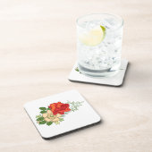 Rode Roos en Madeliefjes Drankjes Onderzetter (Rechterzijde)