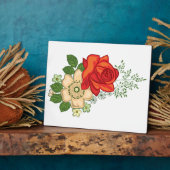 Rode Roos en Madeliefjes Fotoplaat (Zijkant)