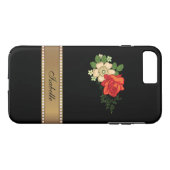 Rode Roos en Madeliefjes Gouden Gepersonaliseerde Case-Mate iPhone Case (Achterkant (Horizontaal))