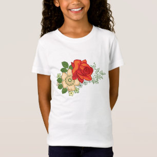 Rode Roos en Madeliefjes T-Shirt