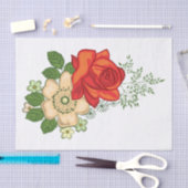 Rode Roos en Madeliefjes Tissuepapier (Craft)