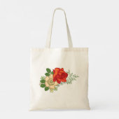 Rode Roos en Madeliefjes Tote Bag (Achterkant)