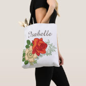 Rode Roos en Madeliefjes Tote Bag (Dichtbij)