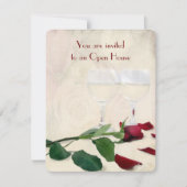 rode roos en wijn jubileum kaart (Voorkant)