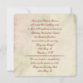 rode roos en wijn Vow Renewal Kaart (Achterkant)