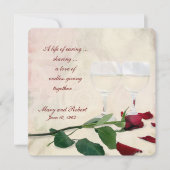 rode roos en wijn Vow Renewal Kaart (Voorkant)