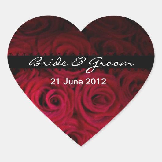 Rode roos Envelope en Stickers (Voorkant)