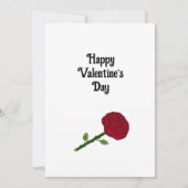 Rode roos feestdagenkaart (Voorkant)