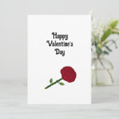 Rode roos feestdagenkaart (Staand voorkant)