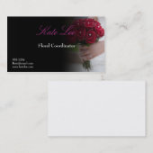 Rode roos Floral visitekaartje (Voorkant / Achterkant)