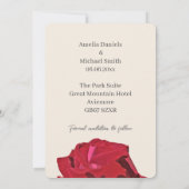 Rode Roos Foto Save the date Kaart (Achterkant)