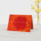 Rode Roos Gelukkig Verjaardag Vouwbare Verjaardags Kaart (Gele Bloem)