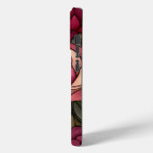 Rode Roos Glas-in-Lood Ontwerp Case-Mate iPhone Case (Achterkant / Links)