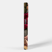 Rode Roos Glas-in-Lood Ontwerp Case-Mate iPhone Case (Achterkant / Rechts)