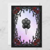 Rode Roos Gothic Sweet Sixteen IJzeren Poort Kaart (Achterkant)