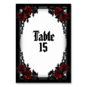 Rode Roos Gotische Wit Kaart (Voorkant)