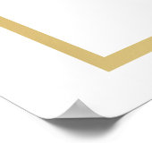 Rode roos. Goud lijst. Luxury welkomstgebarentaal  Poster (Hoek)