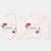 Rode Roos & Goud Waterverf Bloemen Bedankdoosjes (Ongevouwen)