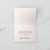 Rode Roos & Gouden Waterverf Bruiloft Dank u Kaart (Binnen)