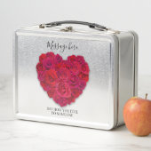 Rode Roos Hart Romantisch Bloemstuk Aangepaste Tek (In situ)