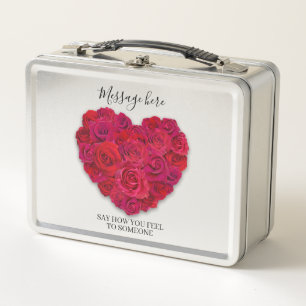 Rode Roos Hart Romantisch Bloemstuk Aangepaste Tek