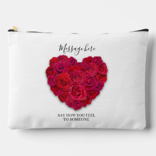 Rode Roos Hart Romantische Bloemstuk Aangepaste Te Etui