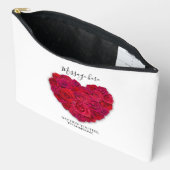 Rode Roos Hart Romantische Bloemstuk Aangepaste Te Etui (Open)