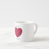 Rode Roos Hart Romantische Bloemstukken Aangepaste Espresso Kop (Voorkant rechts)