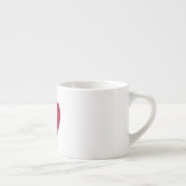Rode Roos Hart Romantische Bloemstukken Aangepaste Espresso Kop (Rechts)