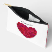 Rode Roos Hart Romantische Bloemstukken Aangepaste Etui (Open)