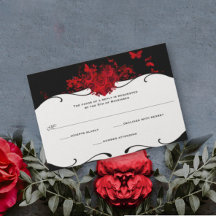 Rode Roos Hart  Zwart en Wit RSVP