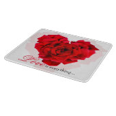 Rode roos hartvormige liefde Glas Snijplank (Hoek)